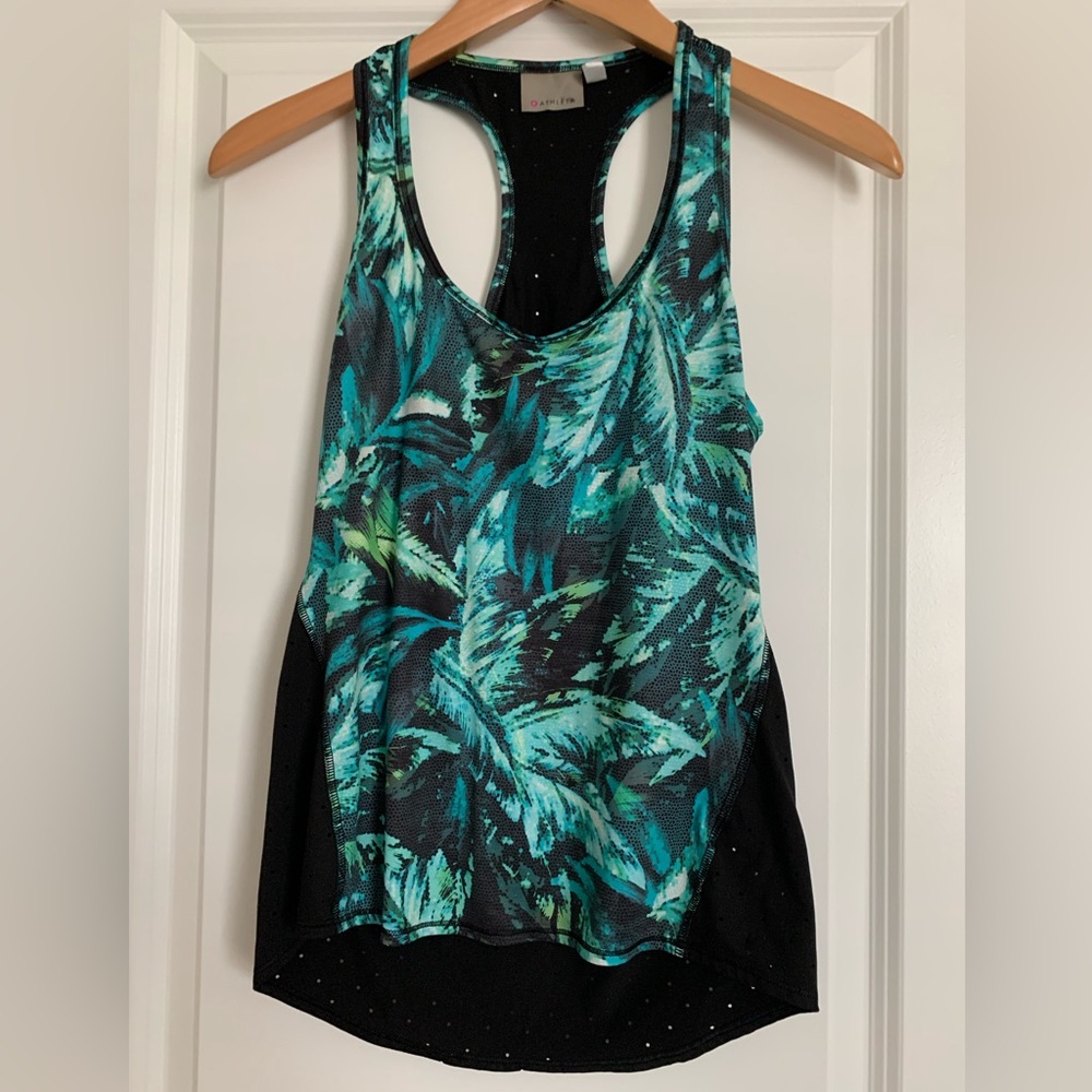 Athleta Women Tank Top Floral Racerback XS yoga athleisure